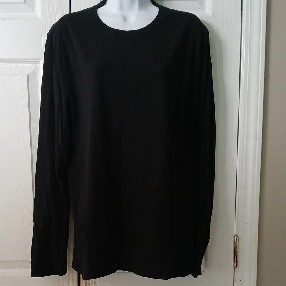 Banana Republic Soft Wash black long sleeve shirt Sz L EUC